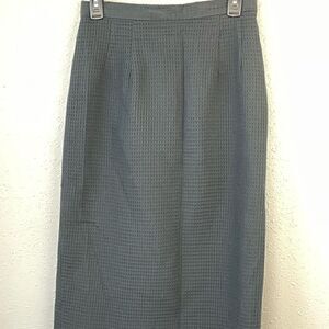 Vintage Womens Unbranded Black Midi Skirt Size 12
